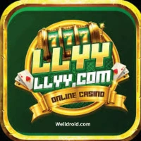 LLYY Game interface showing slot and card games with real money winning options.